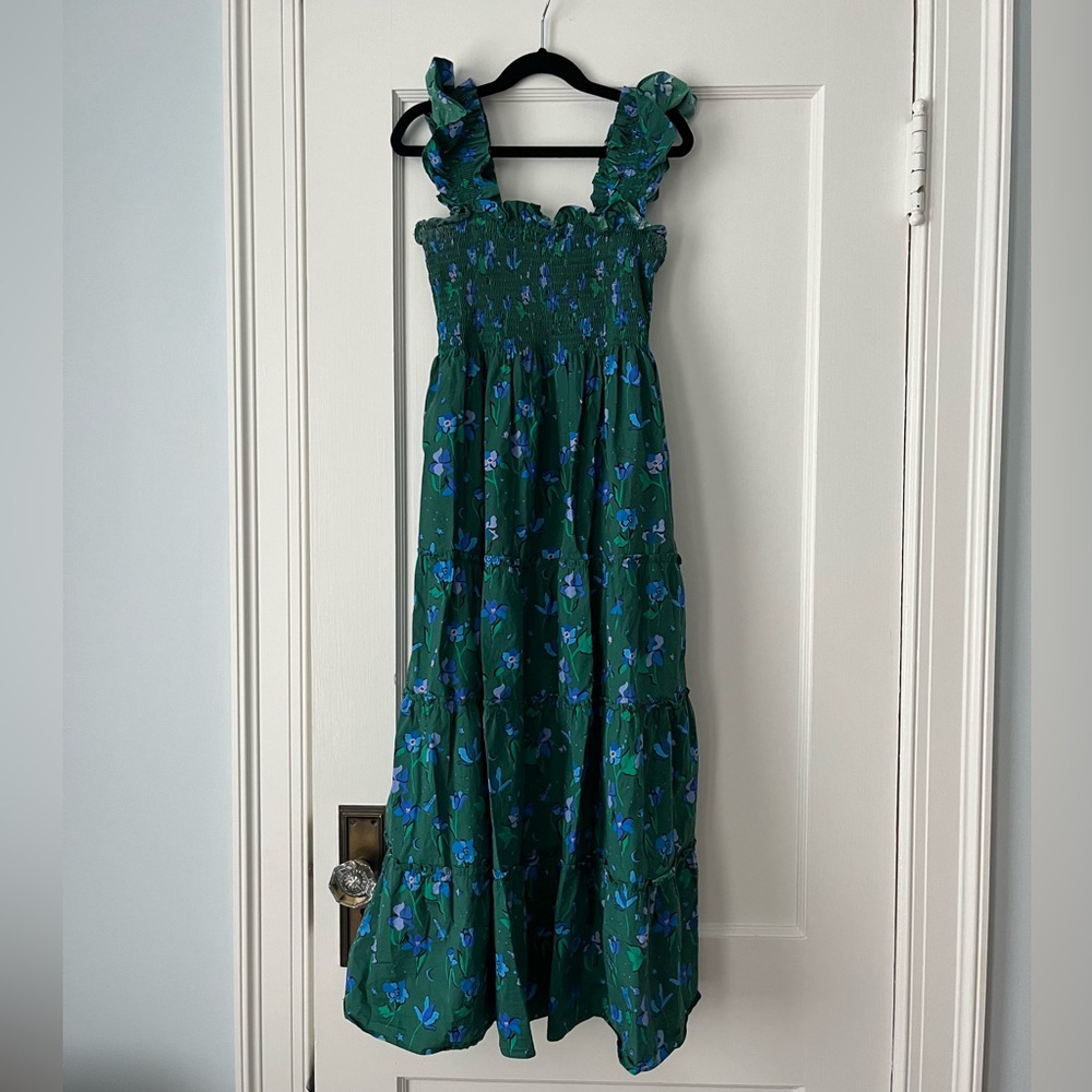 Hill House Home Ellie Nap Dress Green Floral XXS